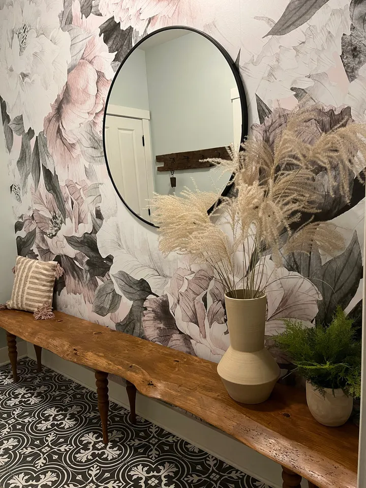 Dutch Pink Peony Floral Wallpaper Mural