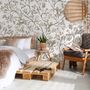 Monochrome Botanical Plants Chinoiserie Wallpaper Mural