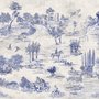 Vintage Monochrome Jouy Stil Landschaft Fototapete