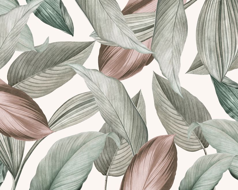Vintage Leaf Wallpaper Mural