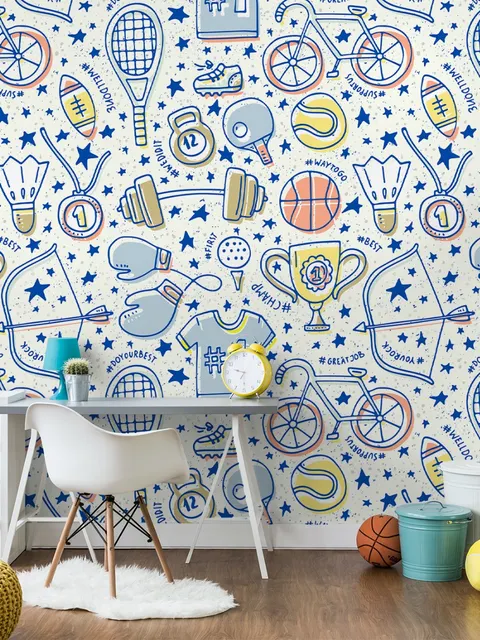 Papier peint des enfants, des figures sportives et de la motivation