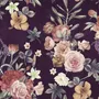 Vintage Dark Floral Bouquet Wallpaper Mural