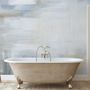 Soft Turquoise Brush Wallpaper Mural