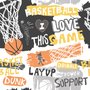 Basketball Hoop with Sport Slogans Wallpaper Mural