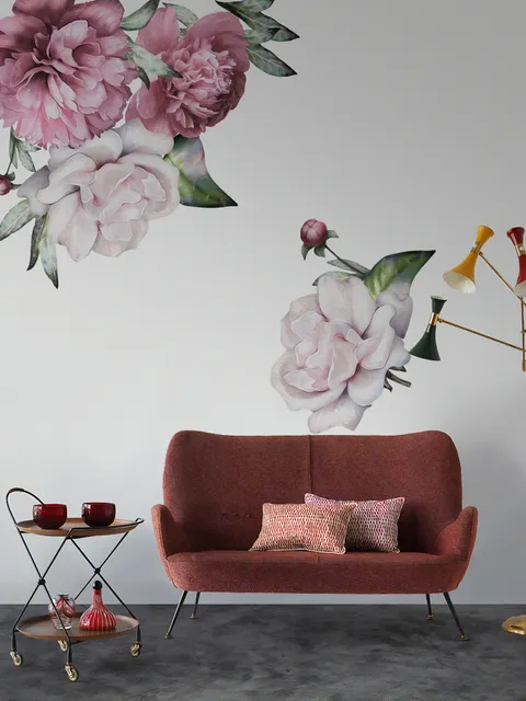 3D Dutch Floral Peony Flower Bouqet Wall Decal Sticker
