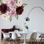 Watercolor Red Pink Peony Floral Wall Decal Sticker