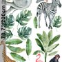 Kids Tropical Safari Animals Set Wall Decal Sticker