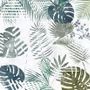 Retro Tropical Leaf Pattern Wallpaper Mural