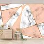 Gray Pink Marble Pattern Wallpaper Mural
