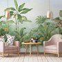 Papier peint forêt tropicale dessinée