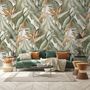 Soft Banana Leaf Pattern Wallpaper Mural