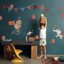 Kids Circus Cartoon Bear and Elephants Wall Decal Sticker