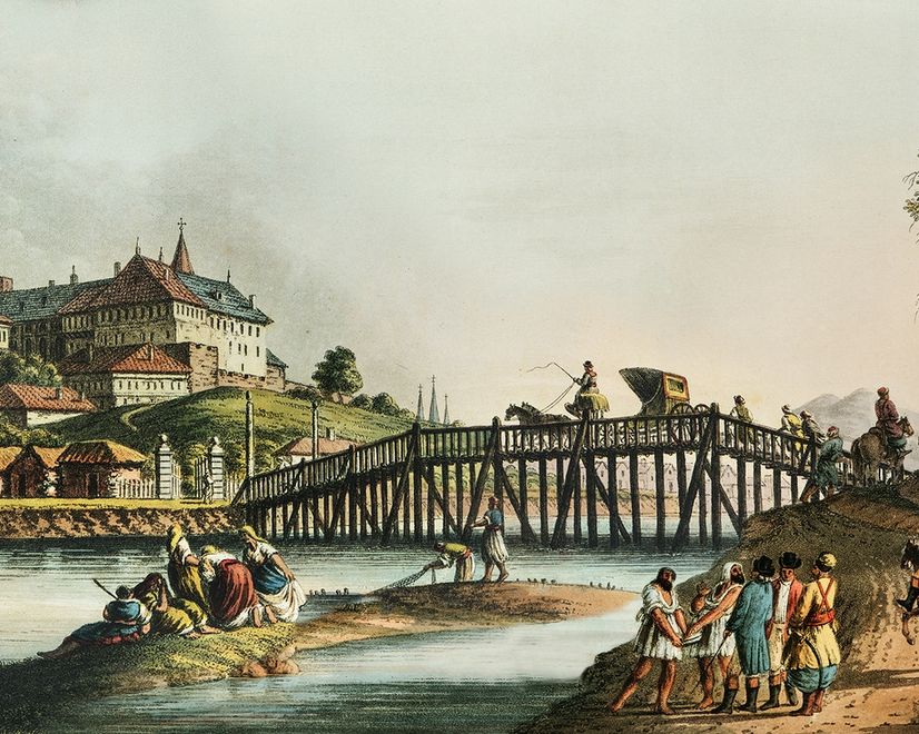 Historical Lake View with Palace Wallpaper Mural