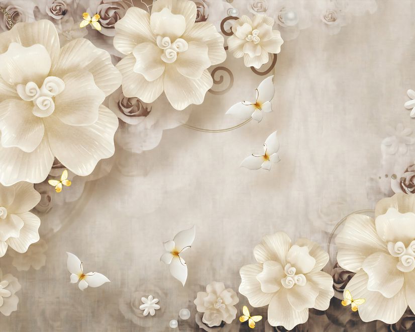 Vintage Water Lily Pond Wallpaper Mural