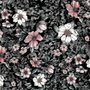 Dunkle Blumen mit Weißer Gänseblümchen-Fototapete