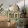Vintage Flusslandschaft mit Moschee Historische Kunst Fototapete
