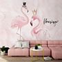 Puderrosa Flamingo Fototapete