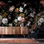 Dutch Dark Flowers Wallpaper Mural