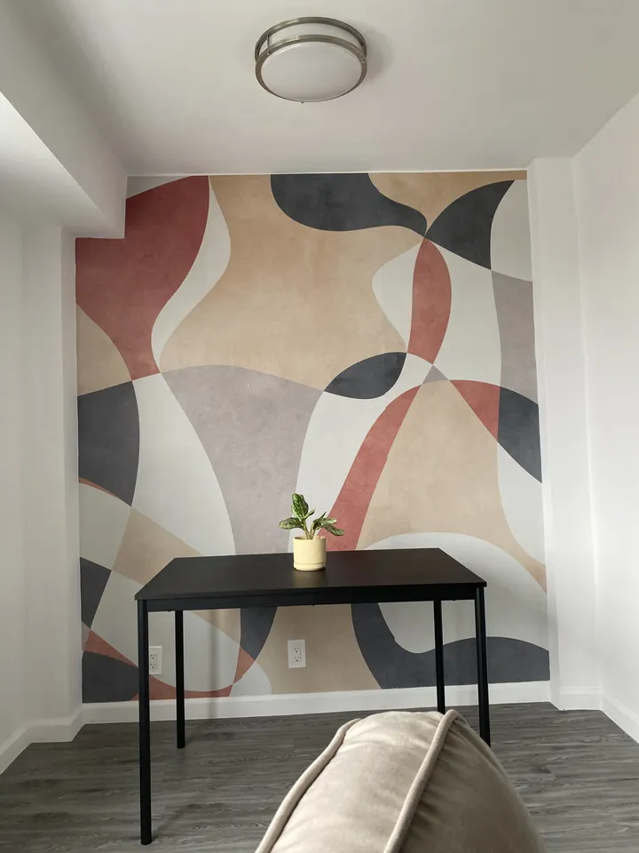 Boho Geometric Abstract Art Wallpaper Mural