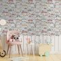Papier peint maisons colorées dessinées main enfants
