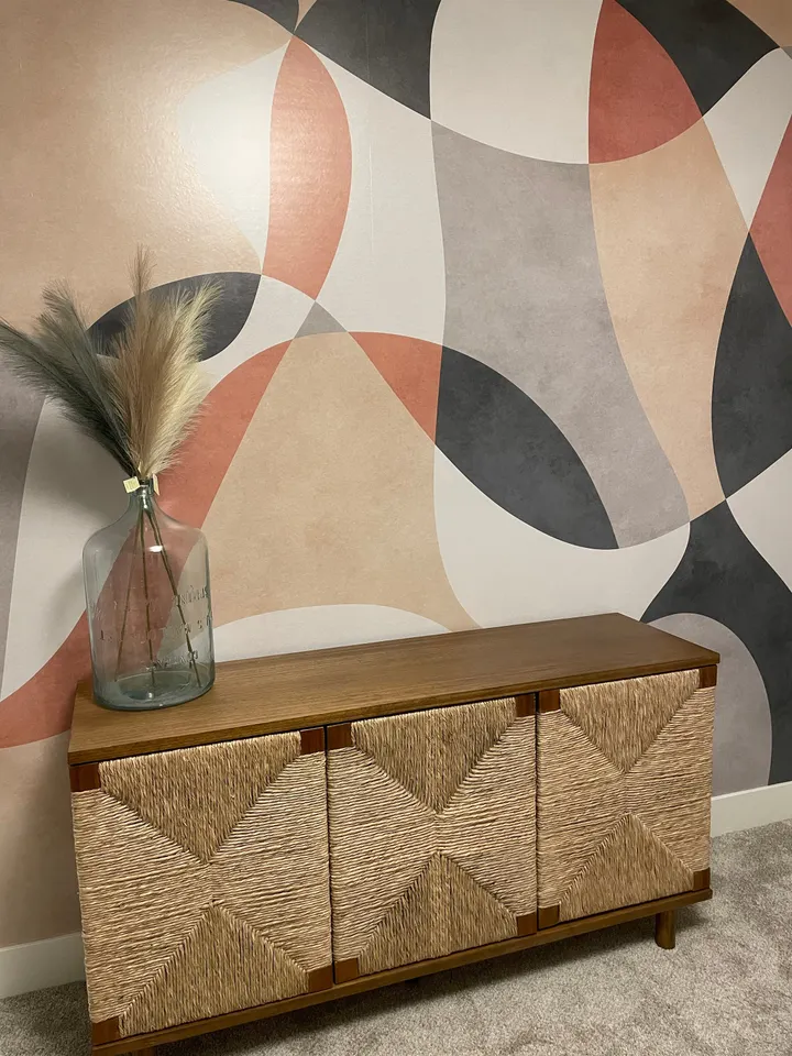 Boho Geometric Abstract Art Wallpaper Mural