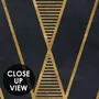 Art Deco Triangle Line on Dark Background Wallpaper Mural