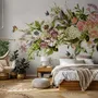 Vintage Hydrangea Floral Wallpaper Mural