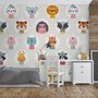 Papier peint animaux de safari mignons motif pour enfants