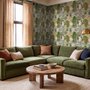 Watercolor Citrus Trees and Floral Brach Wallpaper Mural