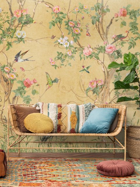 Papier peint panoramique Chinoiserie - Pivoine
