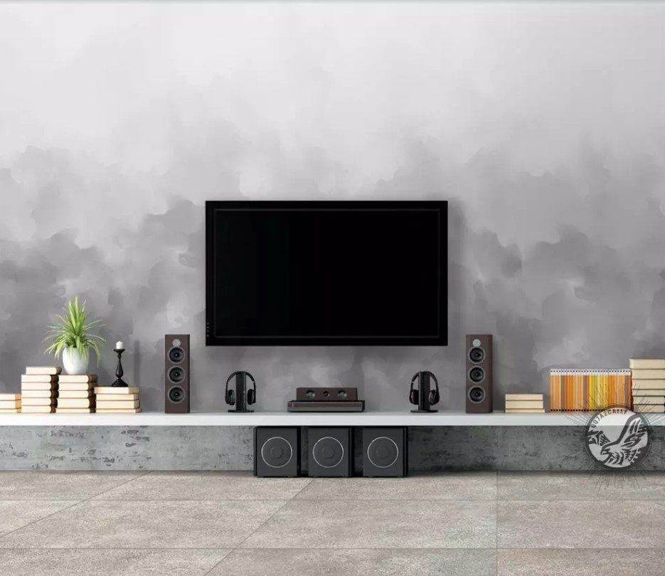 Dark Smoke Wallpaper Mural - Peel and Stick