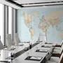 Brown & Brown Political World Map Wallpaper Mural
