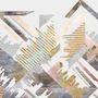 Watercolor Geometric City Wallpaper Mural
