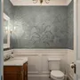 Monochrome Tropical Botanical Wallpaper Mural