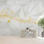 Geometric Yellow Trigon Pattern Wallpaper Mural