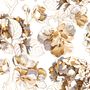 Whitish Floral Wallpaper Mural