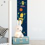 Kinder Höhenmesser mit Robotern Wandtattoo
