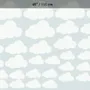 Nursery White Little Cloud Wall Decal Sticker
