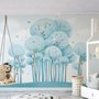 Watercolor Cartoon Blue Forest Landscape Wallpaper Mural
