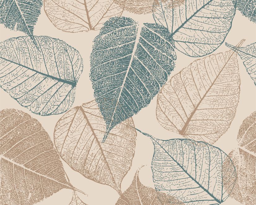 Vintage Leaf Wallpaper Mural