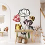 Stickers muraux tulipes hollandaises colorées 3d