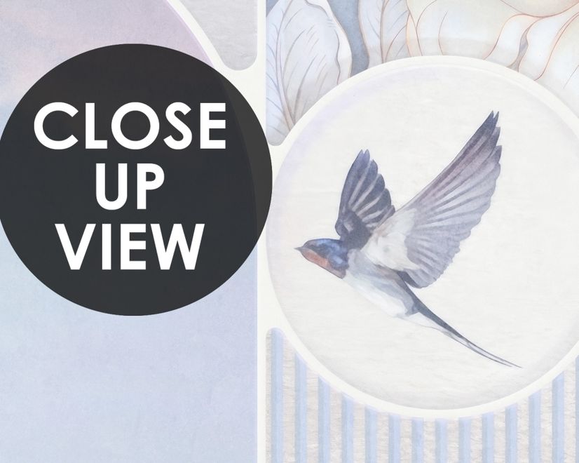 Dreamy Floral and Birds Wallpaper Mural