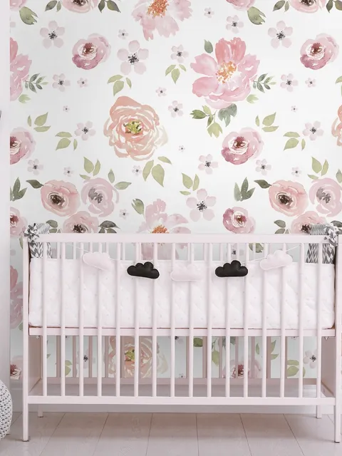 Nursery Watercolor Nursery Wallpaper Mural