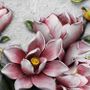 3D Embossed Look  Lily Flower Wallpaper Mural