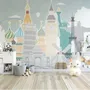 Papier peint bâtiments emblématiques pour enfants