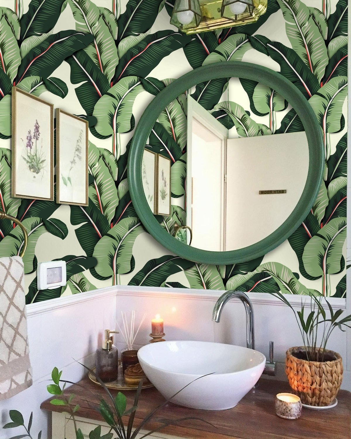 Exotic Banana Leaf Wallpaper Mural - Peel and Stick