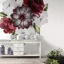 Watercolor Red Rose and Anemone Floral Bouqets Wall Decal Sticker