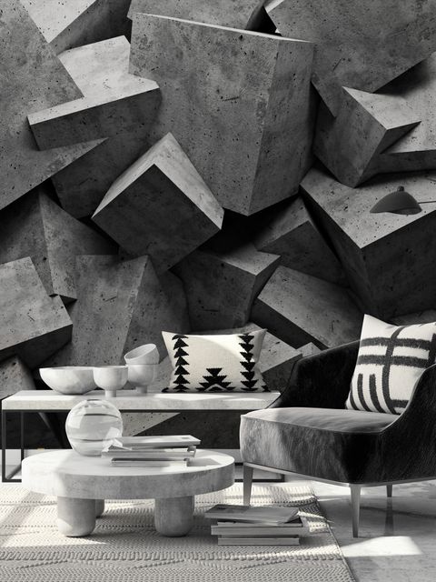 Modern Geometric Shapes Wallpaper Mural