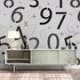 Papier peint panoramique des nombres de mathématiques