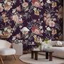 Vintage Dark Floral Bouquet Wallpaper Mural